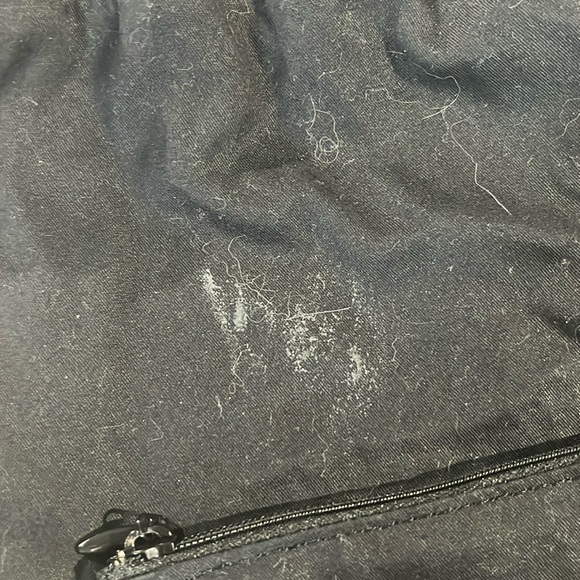 Y's Black Pleated Satin Leather-Drawstring Backpack - Picture 6 of 8